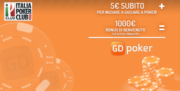 GDpoker ti regala 5 € SUBITO!