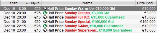Half price pokerstars