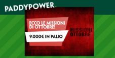 Missioni di ottobre su Paddy Power: in palio oltre 9.000€ in token e bonus!