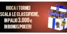Xmas Mtt Leaderboards: su Lottomatica.it 3.000€ in palio!