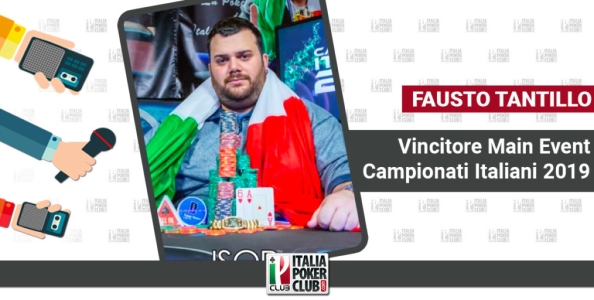 Fausto Tantillo è il nuovo campione italiano delle ISOP: “Gran field al Main Event, ma mi sentivo confident”
