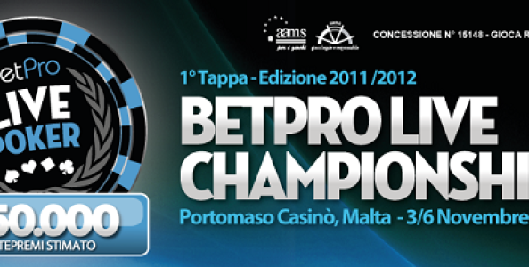 BetPro Live Championship: segui la diretta streaming del Final Day.
