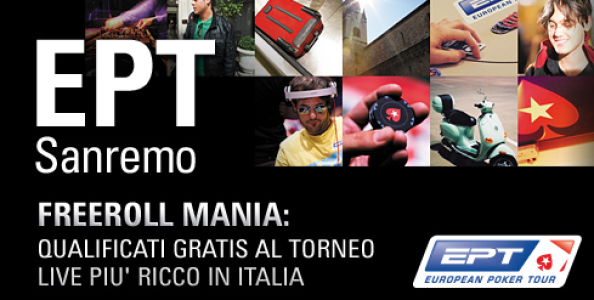 Gratis l’EPT di San Remo grazie all’EPT Sanremo Freeroll Mania