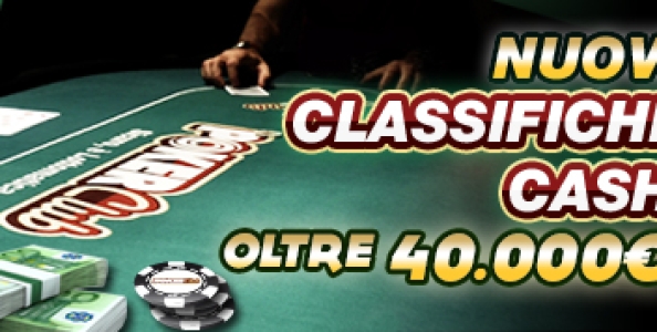 Nuove classifiche Cash Game su Poker Club!
