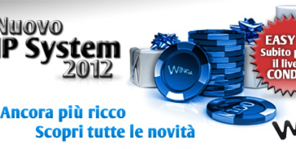 Winga Poker: dal 2012 il nuovo Vip System Poker