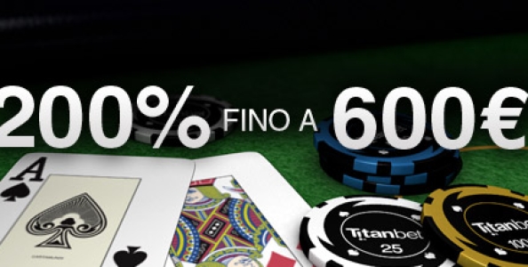 Titanbet Poker: Bonus da 600 euro!