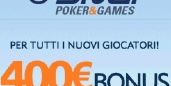 Vuoi un bonus di 400€ su Snai Poker?