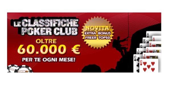 Su Poker Club arrivano le nuove classifiche dei tornei!