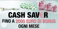 Sisal Poker – E’ arrivato il Cash Saver: fino a 2.000 euro di bonus!