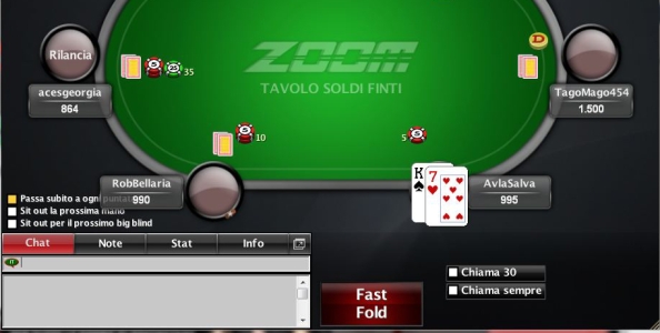 Zoom Poker a soldi finti su PokerStars.it!