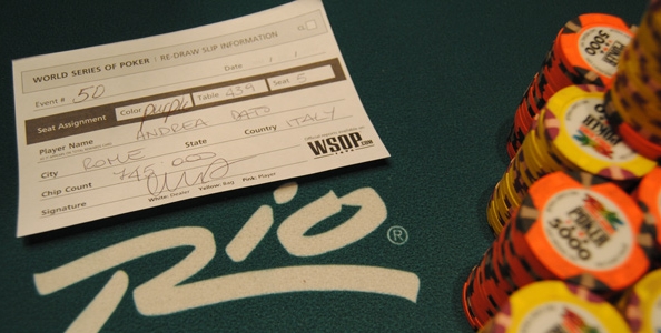 WSOP 2012 – Andrea Dato tra i chipleader dell’evento da 5.000 dollari
