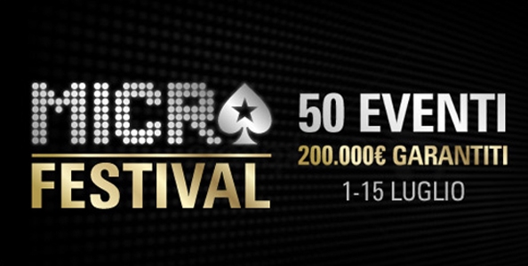 A luglio arriva il “MicroFestival” su Pokerstars, la serie di tornei low buy-in!