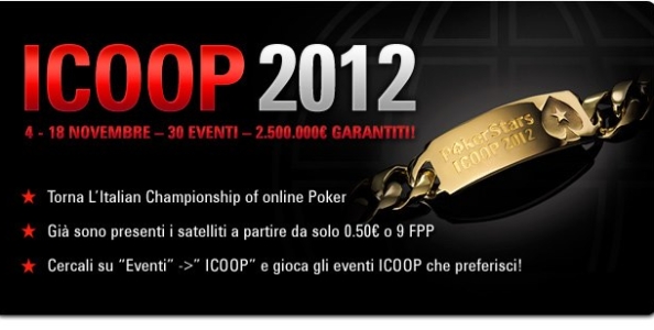 ICOOP PokerStars.it dal 4 al 18 Novembre – Ecco il Programma definitivo!