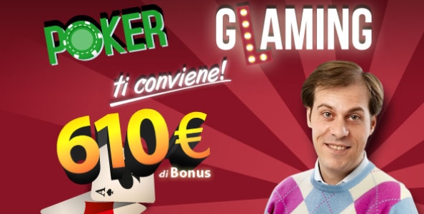 Nuovo bonus di benvenuto su Glaming Poker fino a 610 euro!