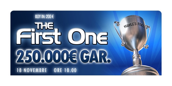 People’s Poker: qualificati al “First One”, in palio 250.000 euro garantiti!