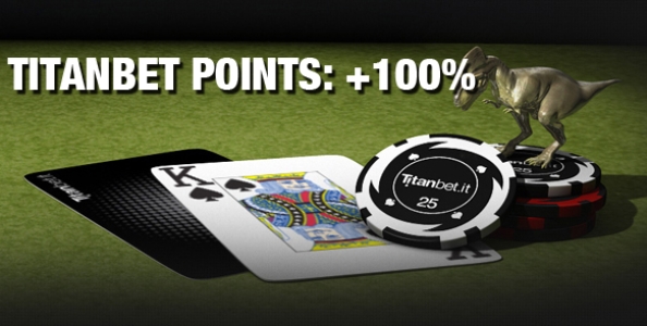 PUNTI DOPPI su Titanbet Poker – solo per oggi!