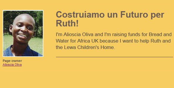 Alioscia Oliva e la beneficenza: Costruiamo un futuro per Ruth!