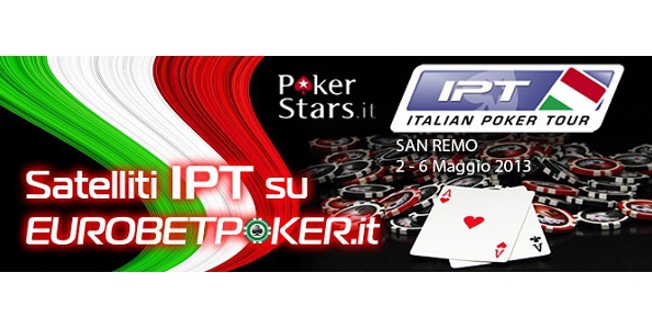 Vuoi partecipare al Grand Final IPT di San Remo? Qualificati su Eurobet Poker con solo 1 €!