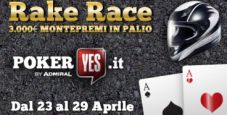 Partecipa alla Rake Race di PokerYes: in palio 3.000 euro!