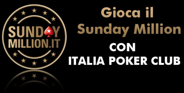 IPCSocialMillion: Qualificati al Sunday Million con noi!