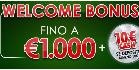 Sisal Poker: ottieni fino a 1000€ in bonus poker sul primo deposito!