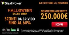 Festeggia Halloween con Sisal: buy-in scontati per 250 mila euro di montepremi!