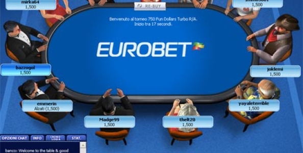Rake race giornaliera su Eurobet Poker: in palio 30 euro al giorno!