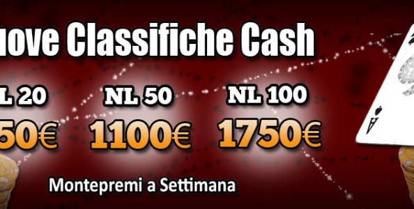 Nuove classifiche per il cash su PokerYes con 3.500€ garantiti a settimana!