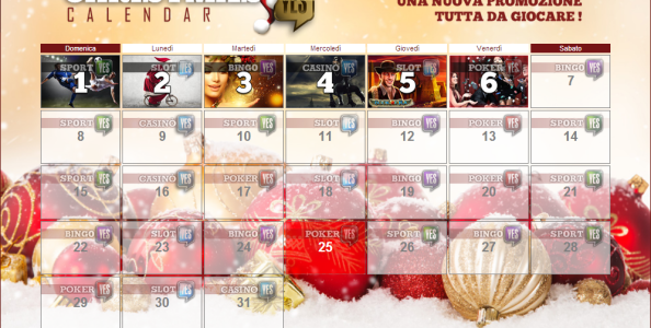 Christmas Calendar su Pokeryes: bonus e promozioni ogni giorno!