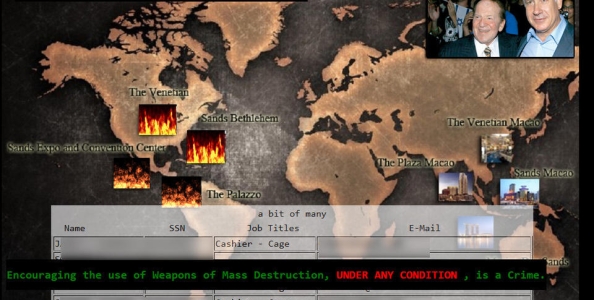 Gli hacker colpiscono i siti web dei casinò di Sheldon Adelson