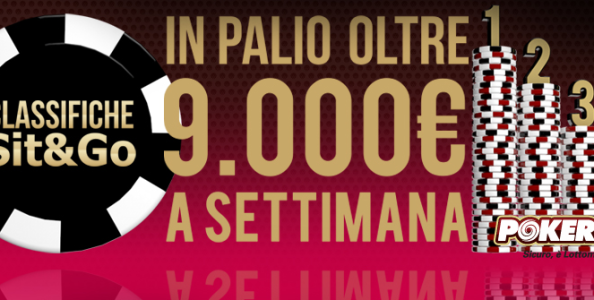 Poker Club esalta i sit’n’go: oltre 9.000 euro di bonus nelle nuove classifiche settimanali!