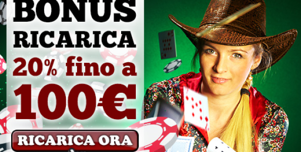 Deposita su PokerYes, fino al 9 Marzo riceverai subito il 20% in più!