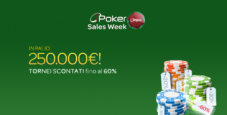 Una settimana di tornei a buy-in scontati per 250.000€ di montepremi garantiti: su Sisal parte la Ipoker Sales Week!