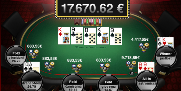 Altro ‘Bad Beat Jackpot’ su Poker Club: ‘mastromiccio’ perde con poker di nove e si assicura 9.743€!