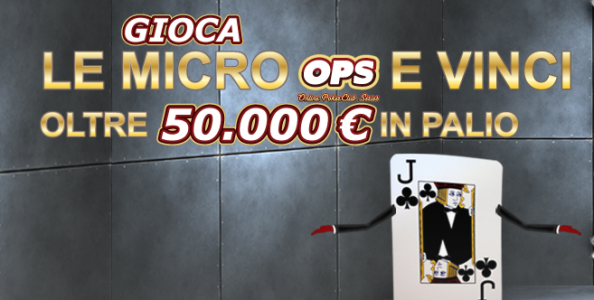 Continuano le Micro OPS: evento 5 a ‘offmatador’, il 6 a ‘CONTINUATIONbet’