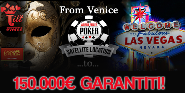 Tilt Poker Cup, dal 22 al 26 maggio Venezia ti regala le WSOP