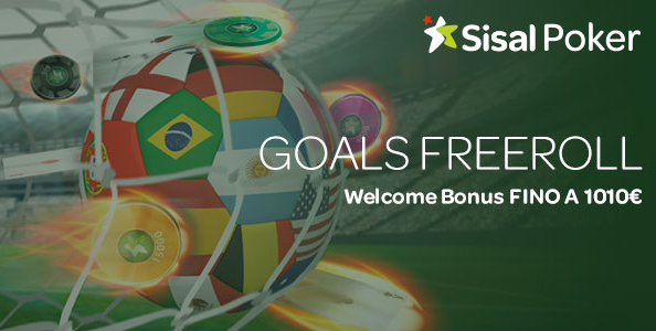 Sisal Poker festeggia i mondiali: un freeroll a settimana e 10€ in regalo per ogni gol segnato!