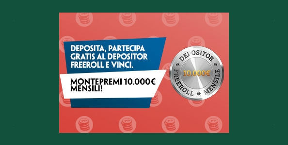 Su Paddy Power arrivano i Depositor Freeroll: ogni mese 10.000€ garantiti in palio!