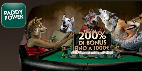 Paddy Power ti offre un bonus benvenuto del 200% fino a 1.000€!!!