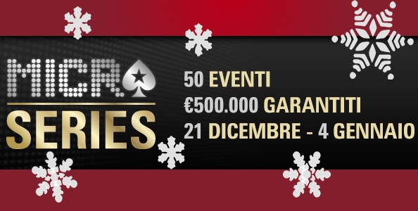 Micro Series natalizie su Pokerstars: 50 eventi per un garantito di mezzo milione di euro!