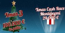 Xmas Cash Race su Poker Club: ai tavoli cash in palio 24.000€ nelle classifiche settimanali!