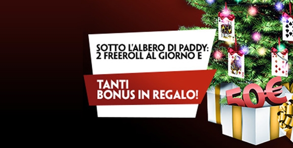 ‘Xmas Freeroll’ su Paddy Power: ogni giorno 100€ in regalo!