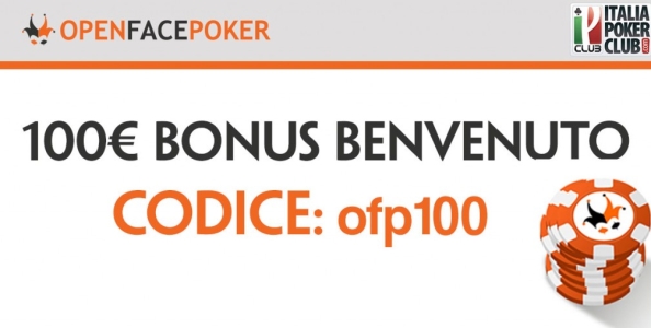 Inizia a giocare a OpenFacePoker: per te un bonus benvenuto fino a 100€!