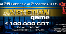 The Venetian Game torna a febbraio: montepremi garantito da 100.000 euro!