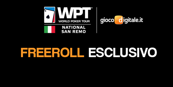 FREEROLL ESCLUSIVO! Gioca GRATIS il WPTN Sanremo!