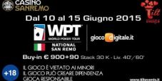 Il WPT National sbarca a Sanremo! Main event da 990€ dal 12 al 15 giugno