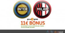 Scommetti sul derby di San Siro con Gioco Digitale: se un italiano entra in campo per te un bonus di 11€!