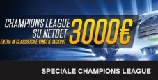 NetBet sport lancia lo Speciale Jackpot Champions: 3000€ garantiti nella fase a gironi!