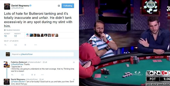 Negreanu difende Butteroni su Twitter : “Non ha mai tankato troppo quando ero al tavolo con lui”