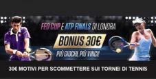 Su NetBet Sport scommetti sulla Fed Cup e gli ATP Finals di Londra: per te un bonus fino a 30€!